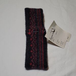 Smartwool Black and Red Knit Headband Accessory
